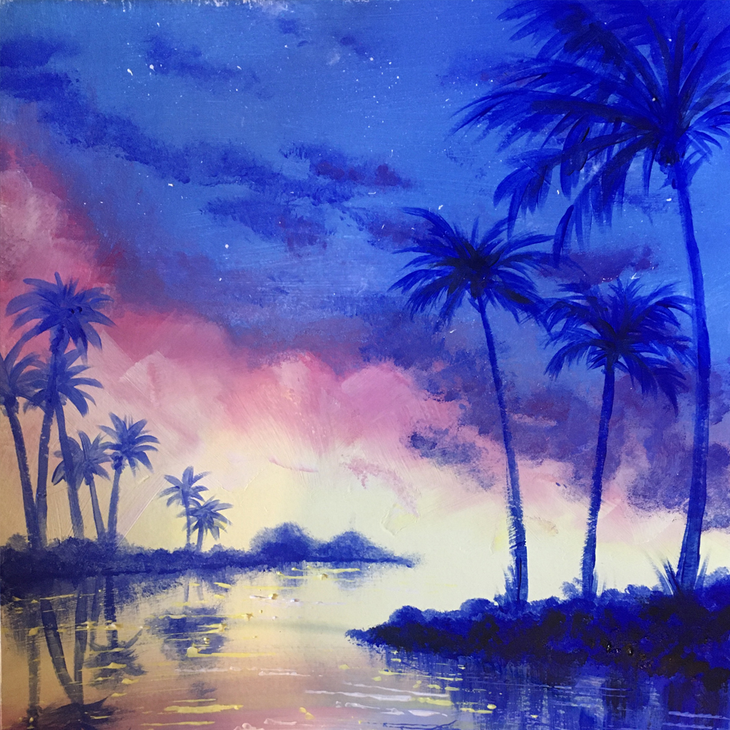 Maui painting from a paint night in Buckinghamshire
