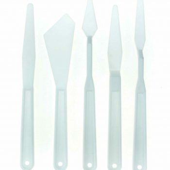 set of plastic palette knives
