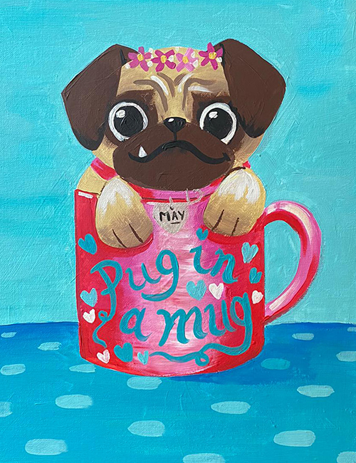 pug in a mug
