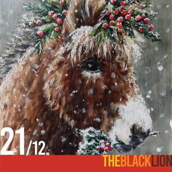 21st December- Ticket For "Little Donkey" Paint Night 7pm with The Black Lion, Bourne End