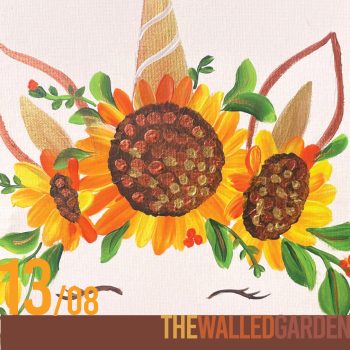 13th August- Ticket For "Sunflower Unicorn" Family Painting Workshop 2pm at The Walled Garden