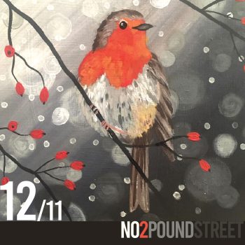 12th November - Ticket For "Winter Robin" Paint Night 7pm at No2, Pound Street